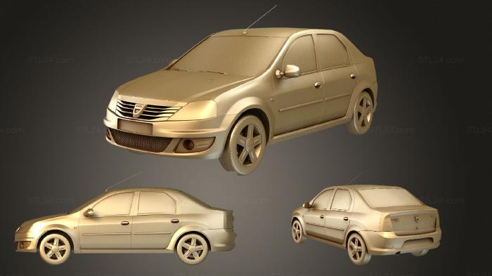 Автомобили и транспорт (Renault Logan 2010, CARS_3259) 3D модель для ЧПУ станка